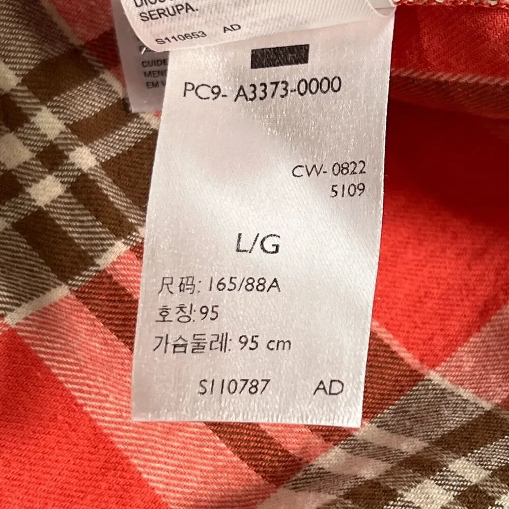 Levi's Western‎ Pearl Snap Rodeo Red Tag Shirt Plaid Red L